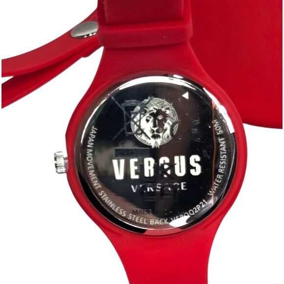 Versus Versace Womens Red Silicon Watch 39mm  Stainless Steel Details Enamel Dia main image 11